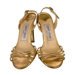 Jimmy Choo Leather Slingback Sandals